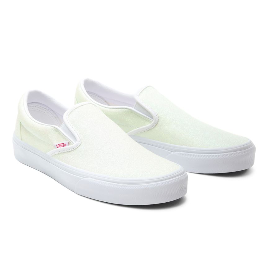 Vans UV Glitter Classic Slip-On Obuca Бео | VN398F0PD08